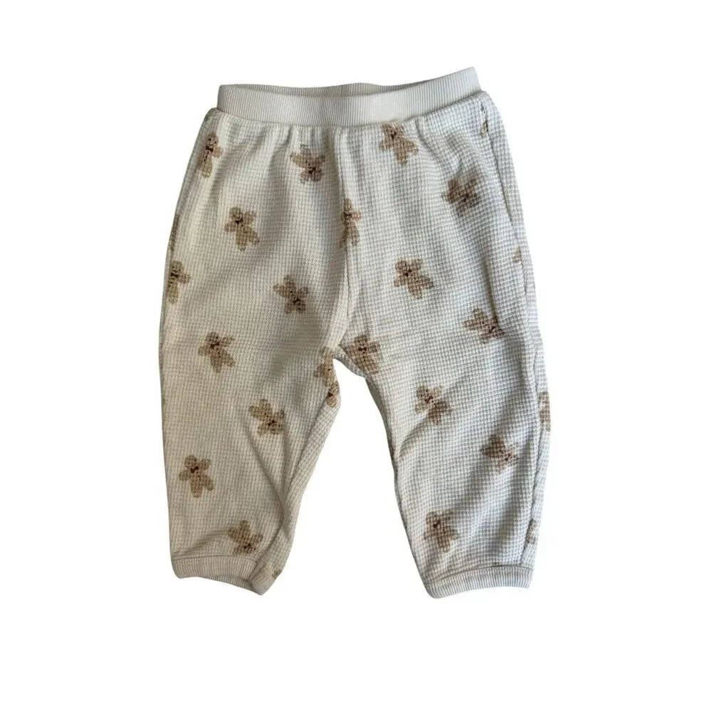Quincy Mae Baby Gingerbread Waffle Slouch Set Size 6-12 M